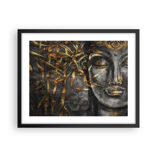 Poster in cornice nera - Senti la pace - 50x40 cm