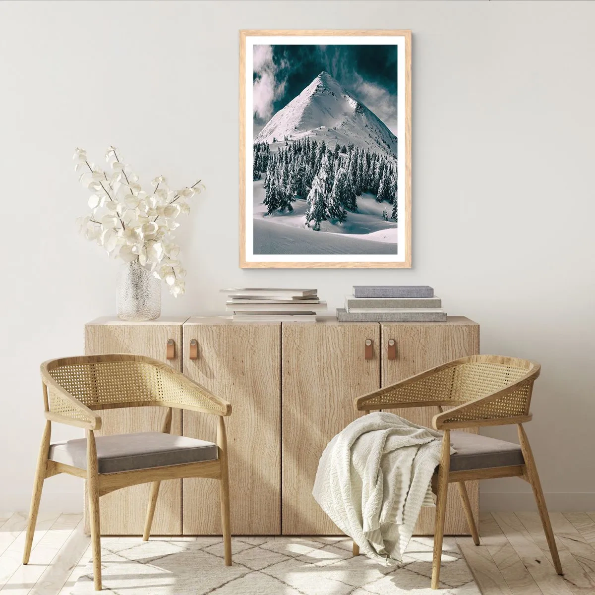 Poster in cornice rovere chiaro - Il paese della neve e del ghiaccio - 61x91 cm
