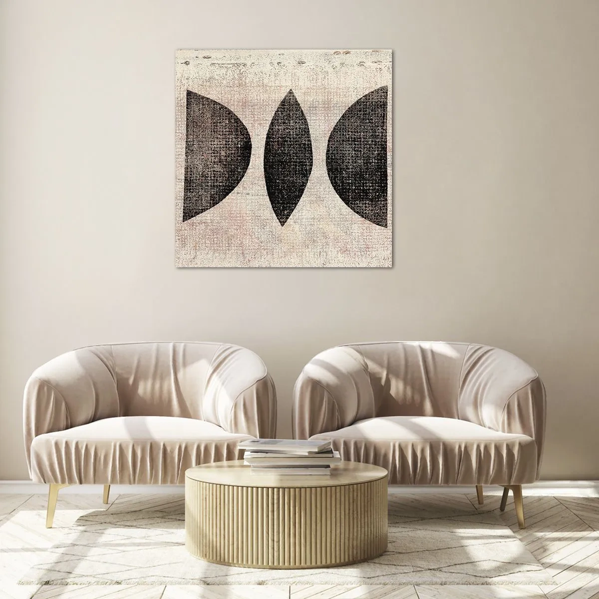 Quadro su vetro - Astrazione etnica - 30x30 cm