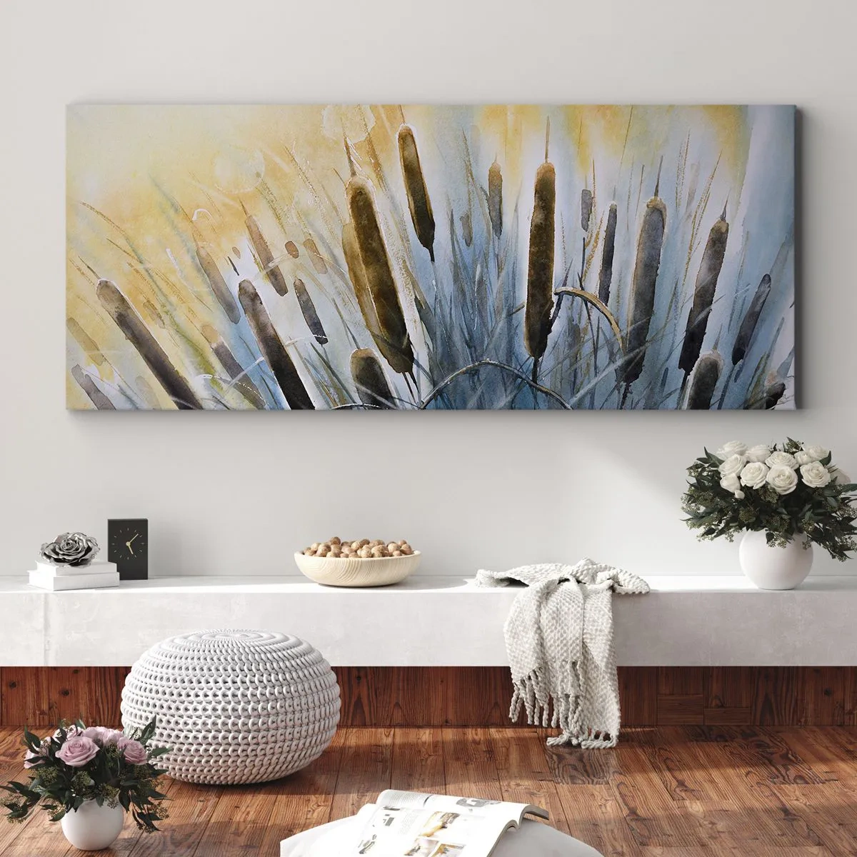 Quadro su tela - Stampe su Tela - Fresco dell'acqua, calore del sole - 100x40 cm