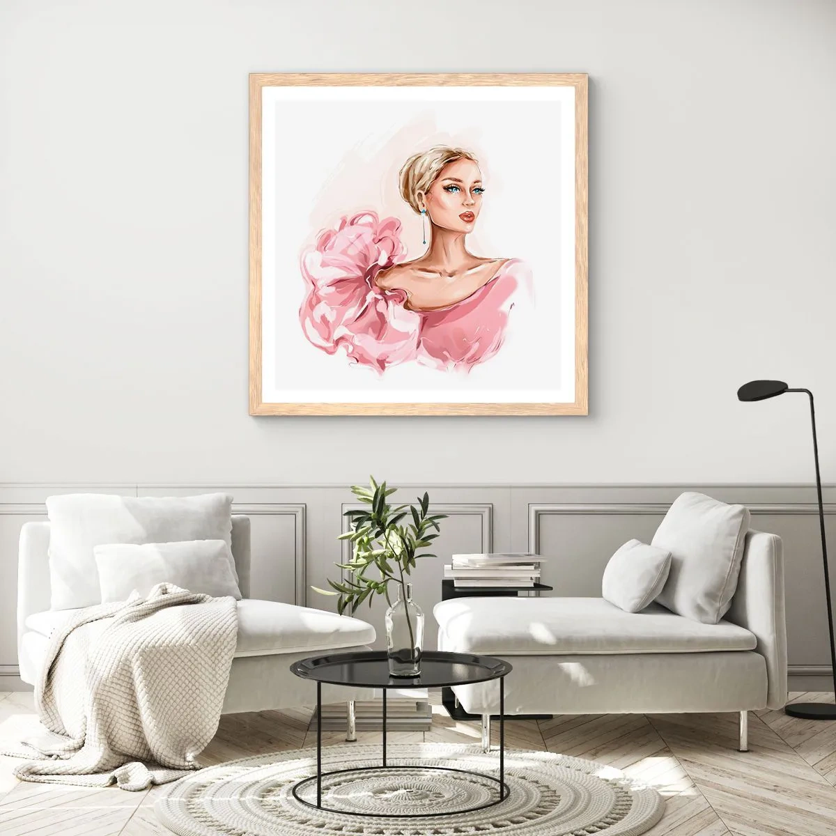 Poster in cornice rovere chiaro - Come un quadro... - 60x60 cm