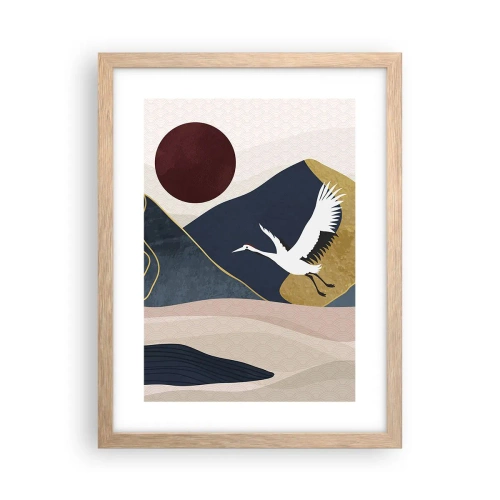 Poster in cornice rovere chiaro - E la giornata è nuovamente VOLATA - 30x40 cm