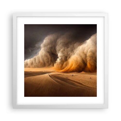 Poster in cornice bianca - L'ira del deserto - 40x40 cm