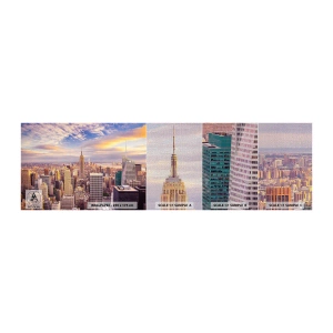 Campione di Fotomurale Premium Canvas - Toccando le nuvole - Città, New York, Architettura - 100x30 cm