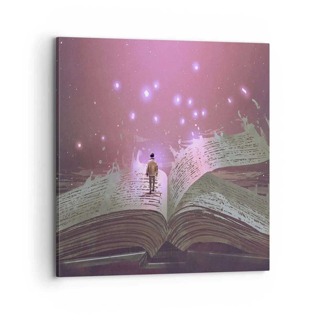 Quadro su tela - Stampe su Tela - Invito ad un altro mondo: leggi! - 70x70 cm