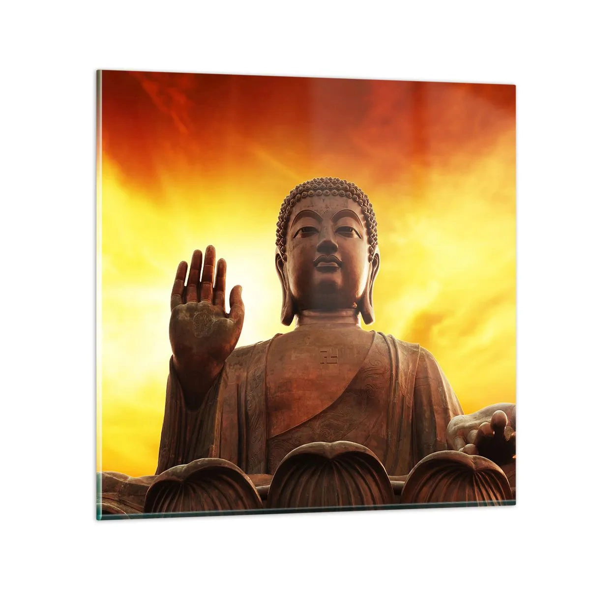 Quadro su vetro - La pace del mondo - 40x40 cm