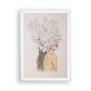 Poster in cornice bianca - Bellezza coronata - 70x100 cm
