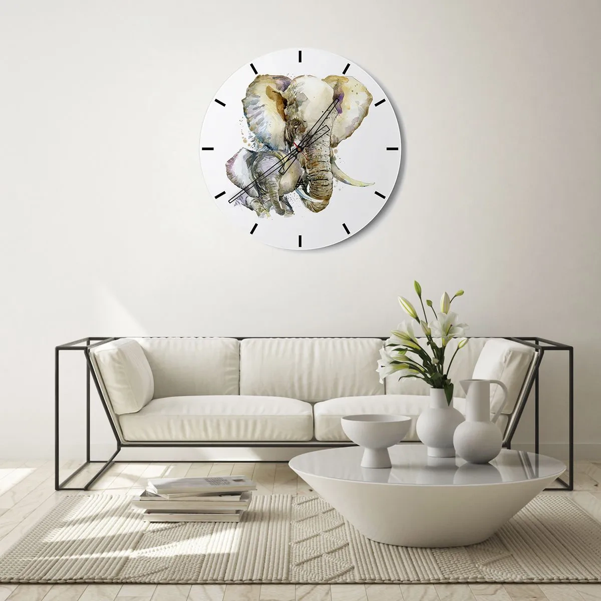 Orologio da parete - Orologio in Vetro - Con mamma: il posto migliore - 40x40 cm