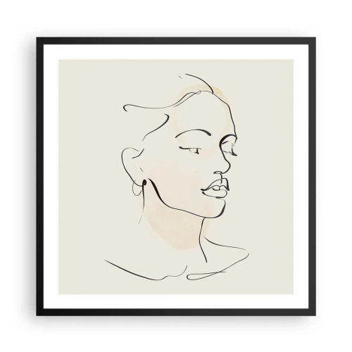 Poster in cornice nera - Linea sicura - 60x60 cm