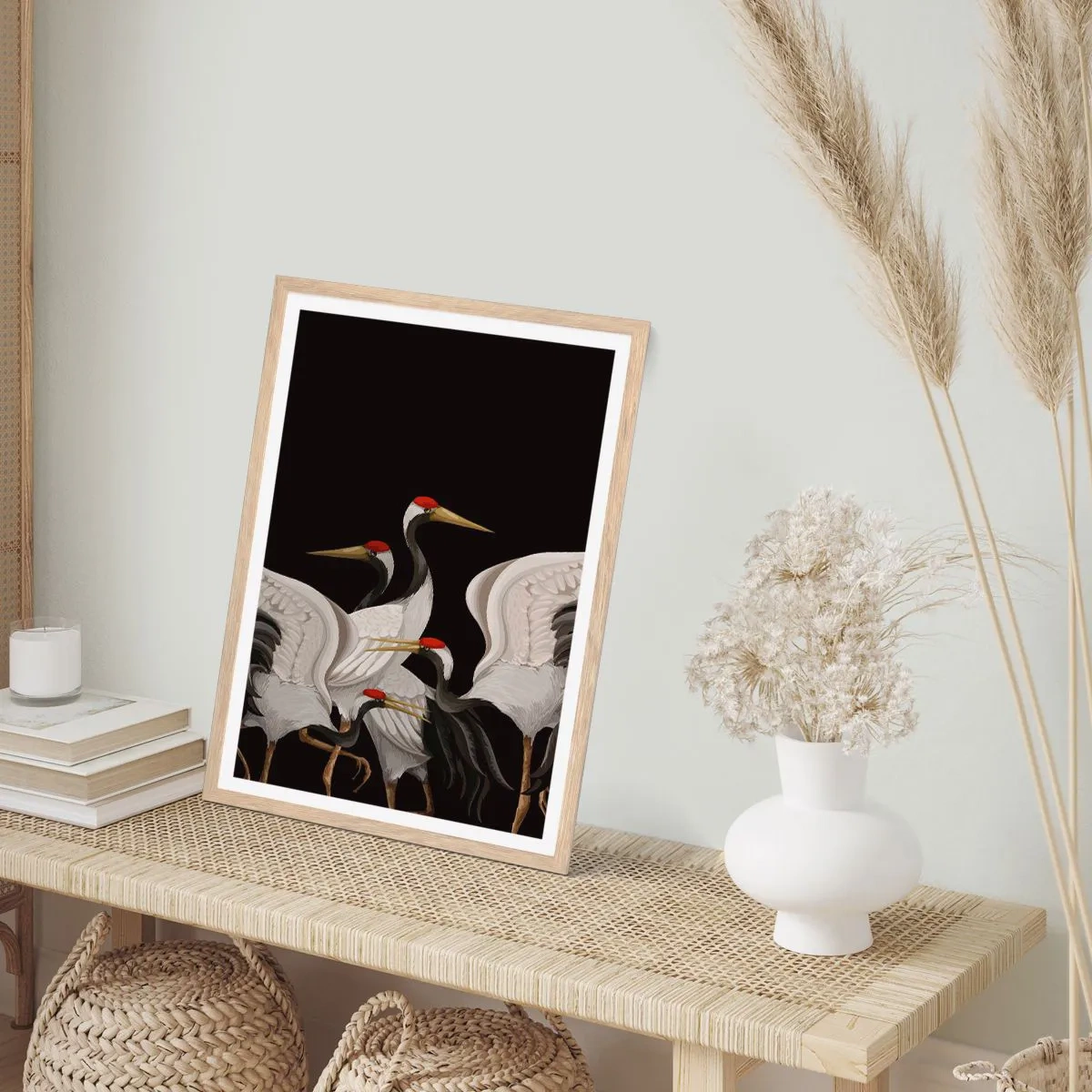 Poster in cornice rovere chiaro - Cose da uccelli - 50x70 cm