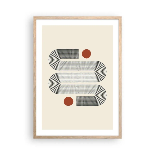 Poster in cornice rovere chiaro - Dall'inizio alla fine - 50x70 cm