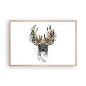 Poster in cornice rovere chiaro - Nell'abito della festa - 91x61 cm