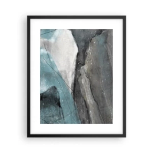 Poster in cornice nera - Astrazione: rocce e ghiaccio - 40x50 cm