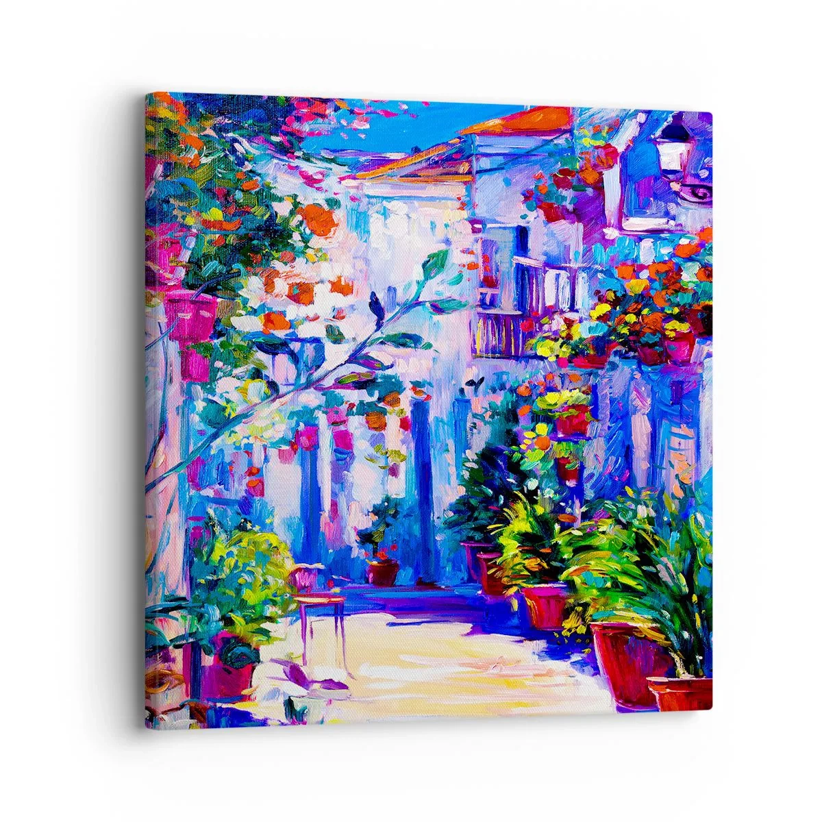 Quadro su tela - Stampe su Tela - Impressionismo: stradina italiana - 30x30 cm