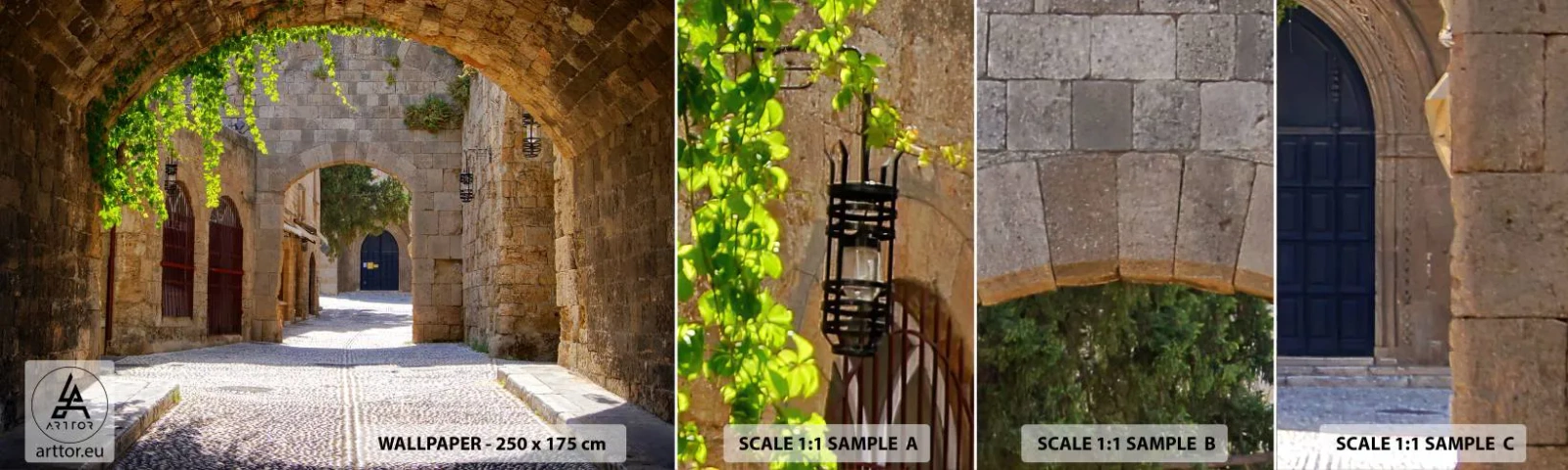 Campione Di Fotomurale Standard Eco - Adesso passerà il corteo - Architettura, Città, Vicolo - 100x30 cm