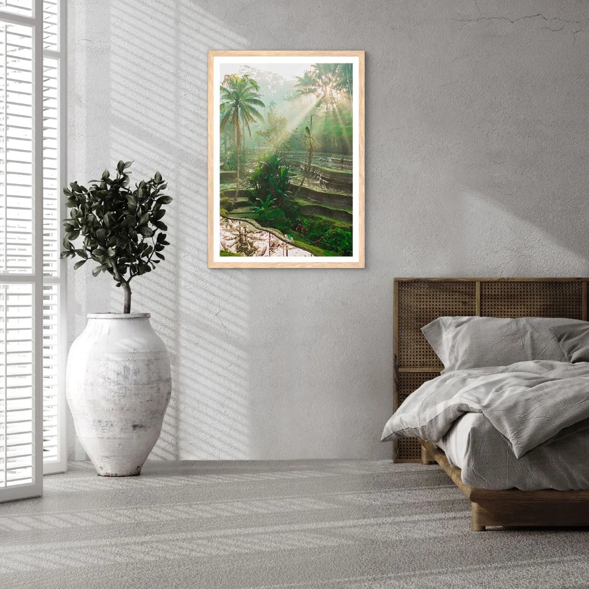 Poster in cornice rovere chiaro - Crescere al sole - 40x50 cm