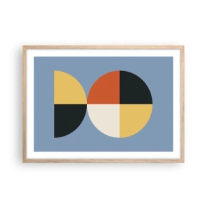 Poster in cornice rovere chiaro - Guarda e conta - 70x50 cm