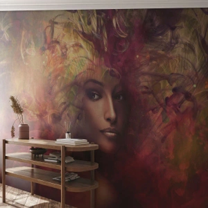 Fotomurale su misura Premium Canvas - Sono qui! - Donna, Volto di donna, Corpo