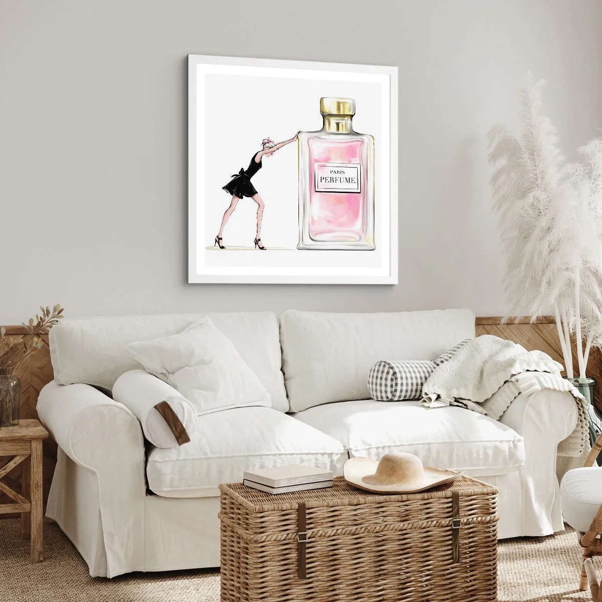 Poster in cornice bianca - L'essenza della femminilità - 50x50 cm