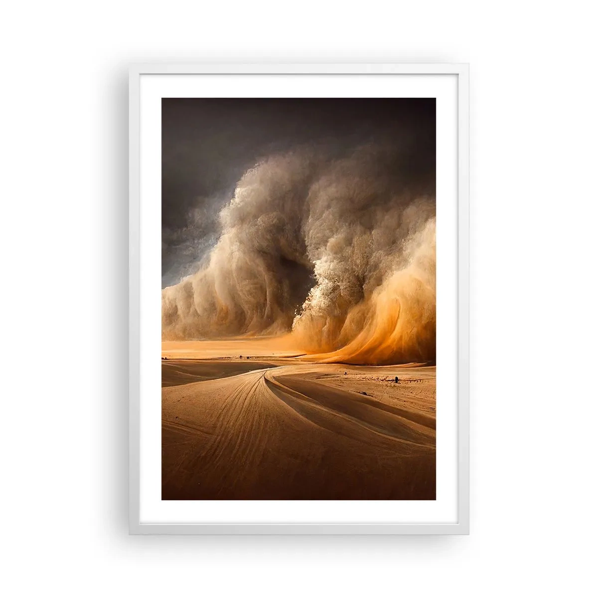 Poster in cornice bianca - L'ira del deserto - 50x70 cm