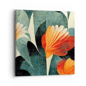 Quadro su tela - Stampe su Tela - Caldo dei tropici e fresco del verde - 40x40 cm