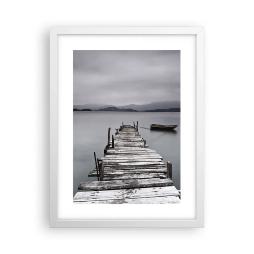 Poster in cornice bianca - Domani puoi partire - 30x40 cm