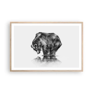 Poster in cornice rovere chiaro - Fa piacere vedere chi ci è caro - 91x61 cm