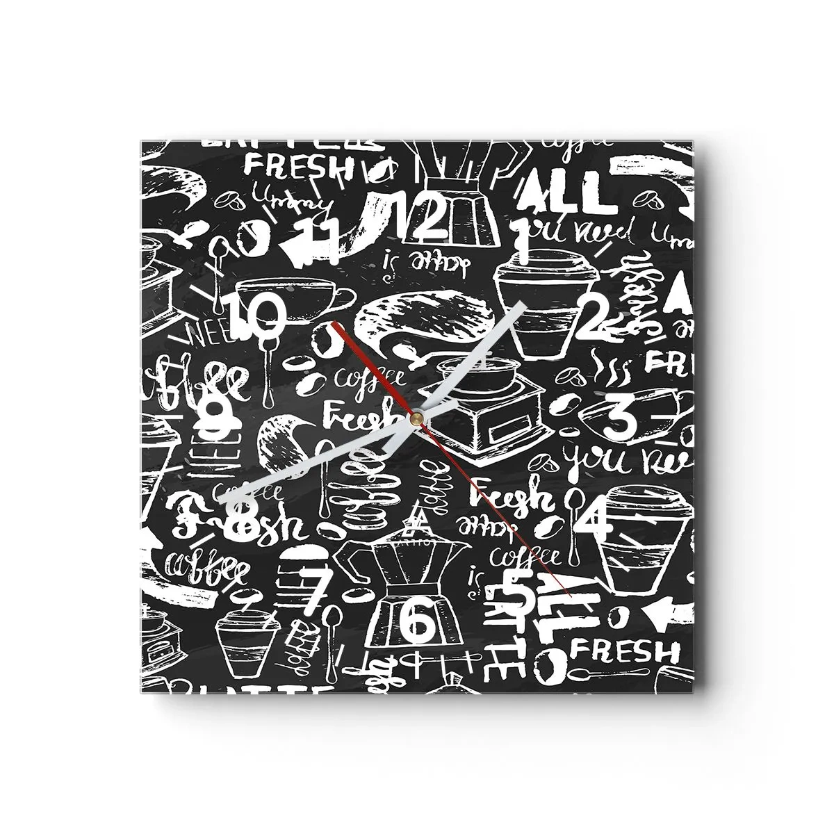 Orologio da parete - Orologio in Vetro - All you need is… - 40x40 cm