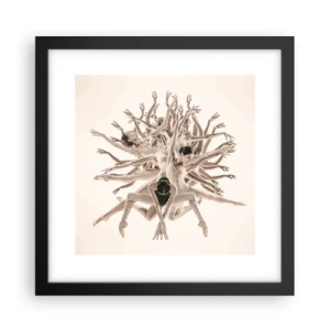 Poster in cornice nera - Fiorendo nella danza - 30x30 cm
