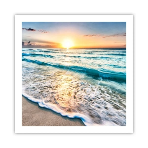 Poster - Tramonto sul mare - 60x60 cm