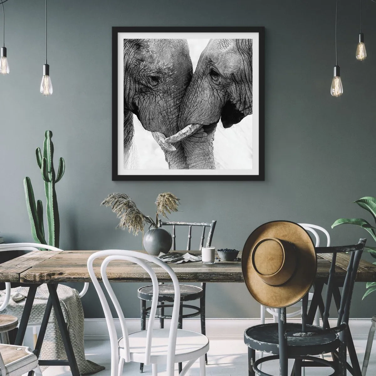 Poster in cornice nera - Dichiarazione sincera - 60x60 cm