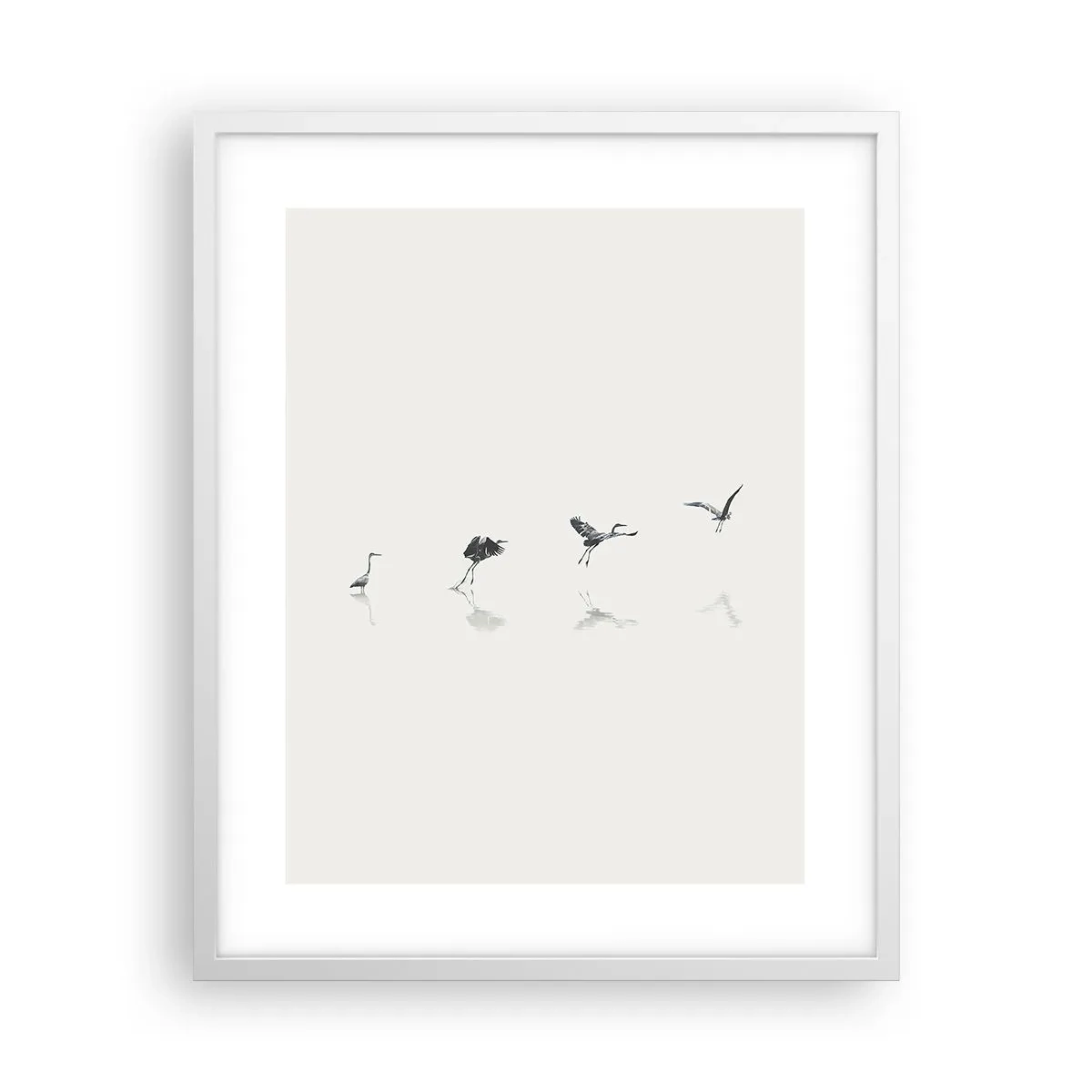 Poster in cornice bianca - Quattro semplici passi - 40x50 cm