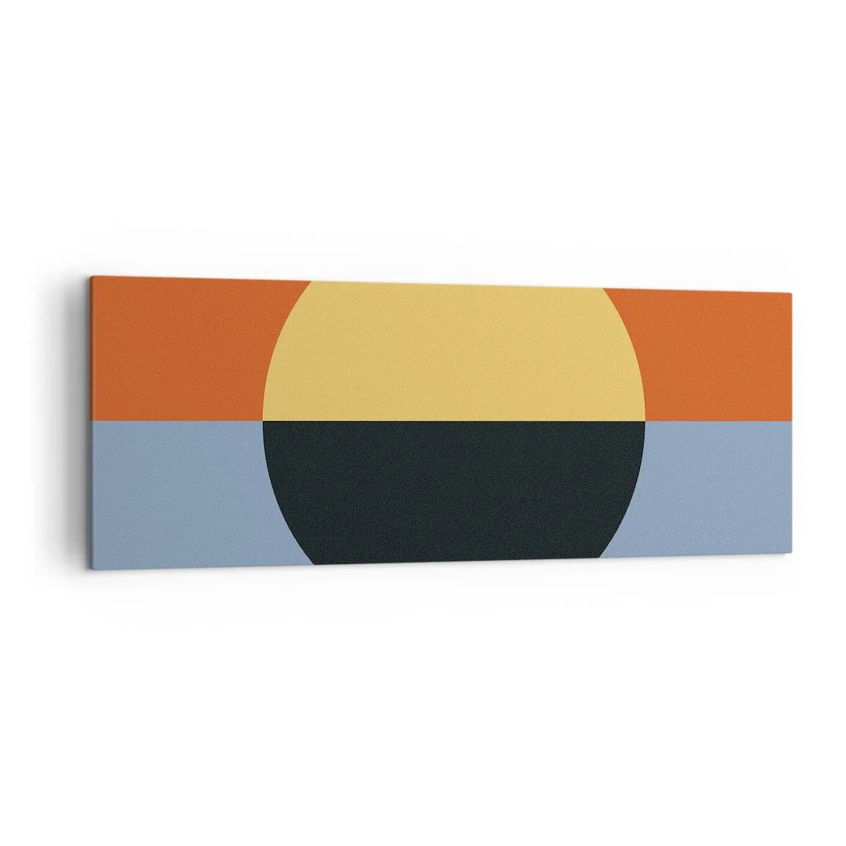 Quadro su tela - Stampe su Tela - Astrazione geometrica con colori contrastanti - 140x50cm - Composizione di caldo e freddo - Decorazione murale moderna per soggiorno e camera da letto ARTTOR