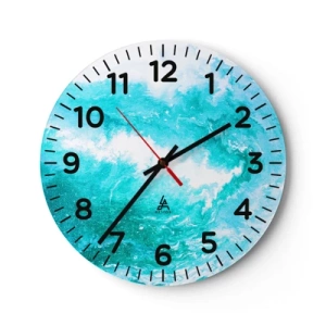 Orologio da parete - Orologio in Vetro - Nel vortice degli elementi - 40x40 cm