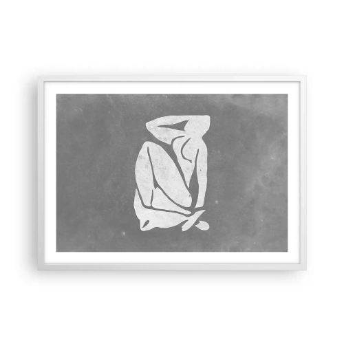 Poster in cornice bianca - Pensierosa - 70x50 cm
