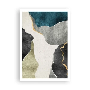 Poster - Composizione mosaico con filo d'oro - 70x100 cm