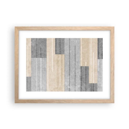 Poster in cornice rovere chiaro - Composizione: rigare dritto - 40x30 cm