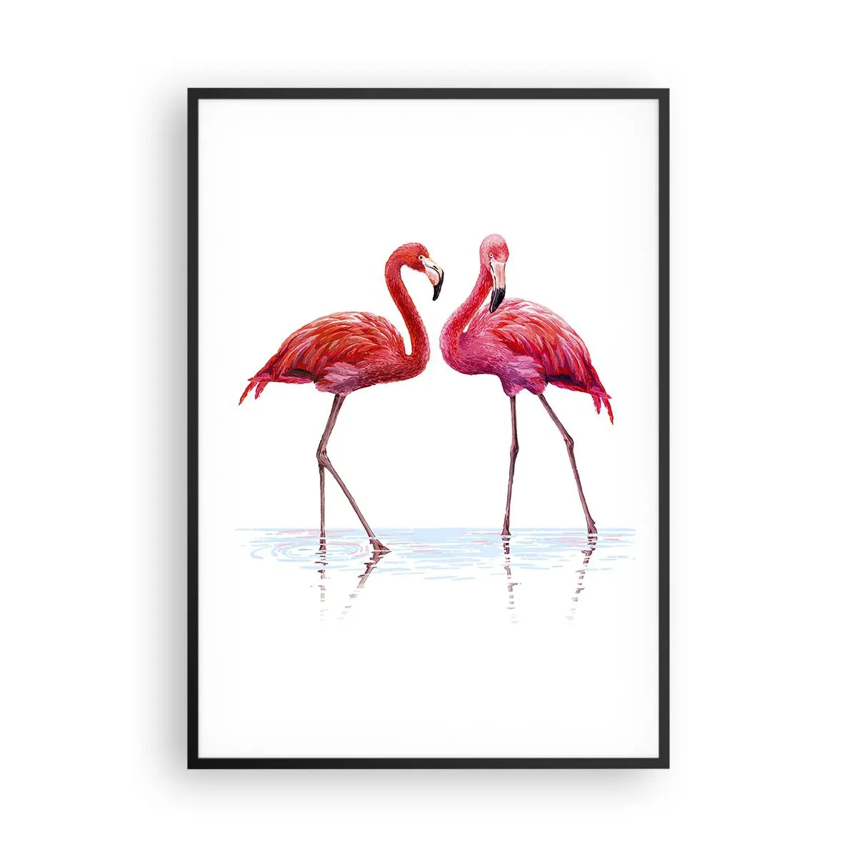 Poster in cornice nera - Appuntamento in rosa - 70x100 cm