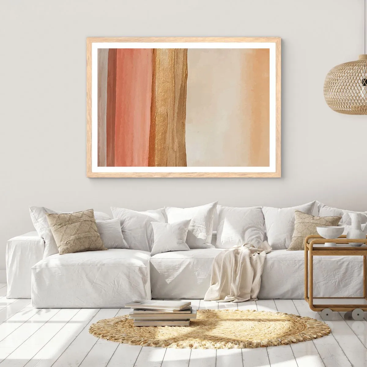 Poster in cornice rovere chiaro - Composizione verticale - 50x40 cm