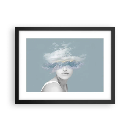 Poster in cornice nera - Con la testa tra le nuvole - 40x30 cm