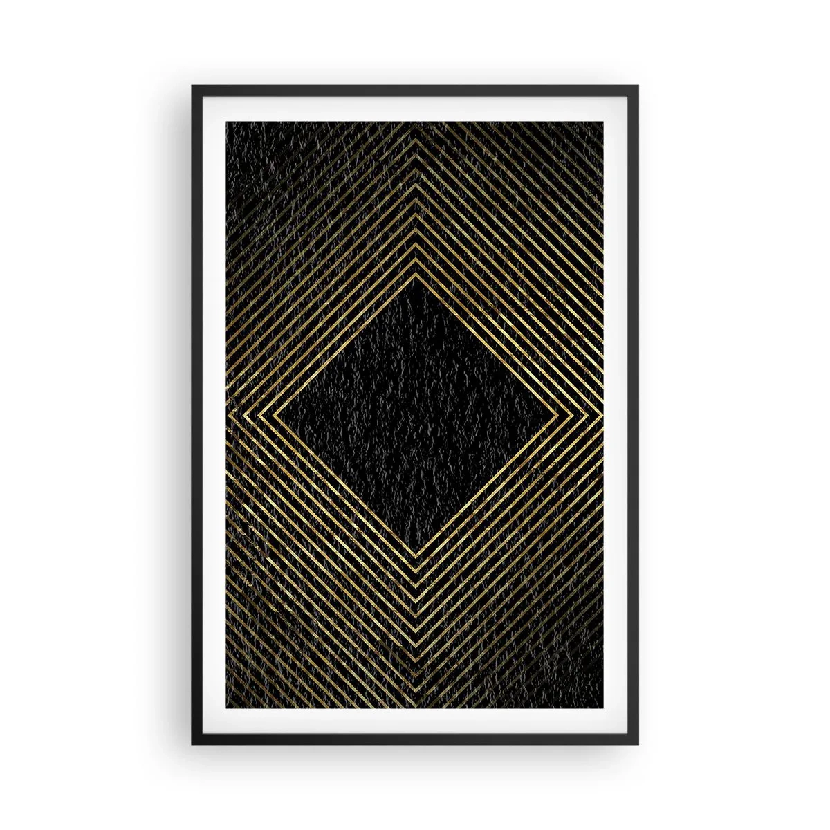 Poster in cornice nera - Geometria in stile glamour - 61x91 cm