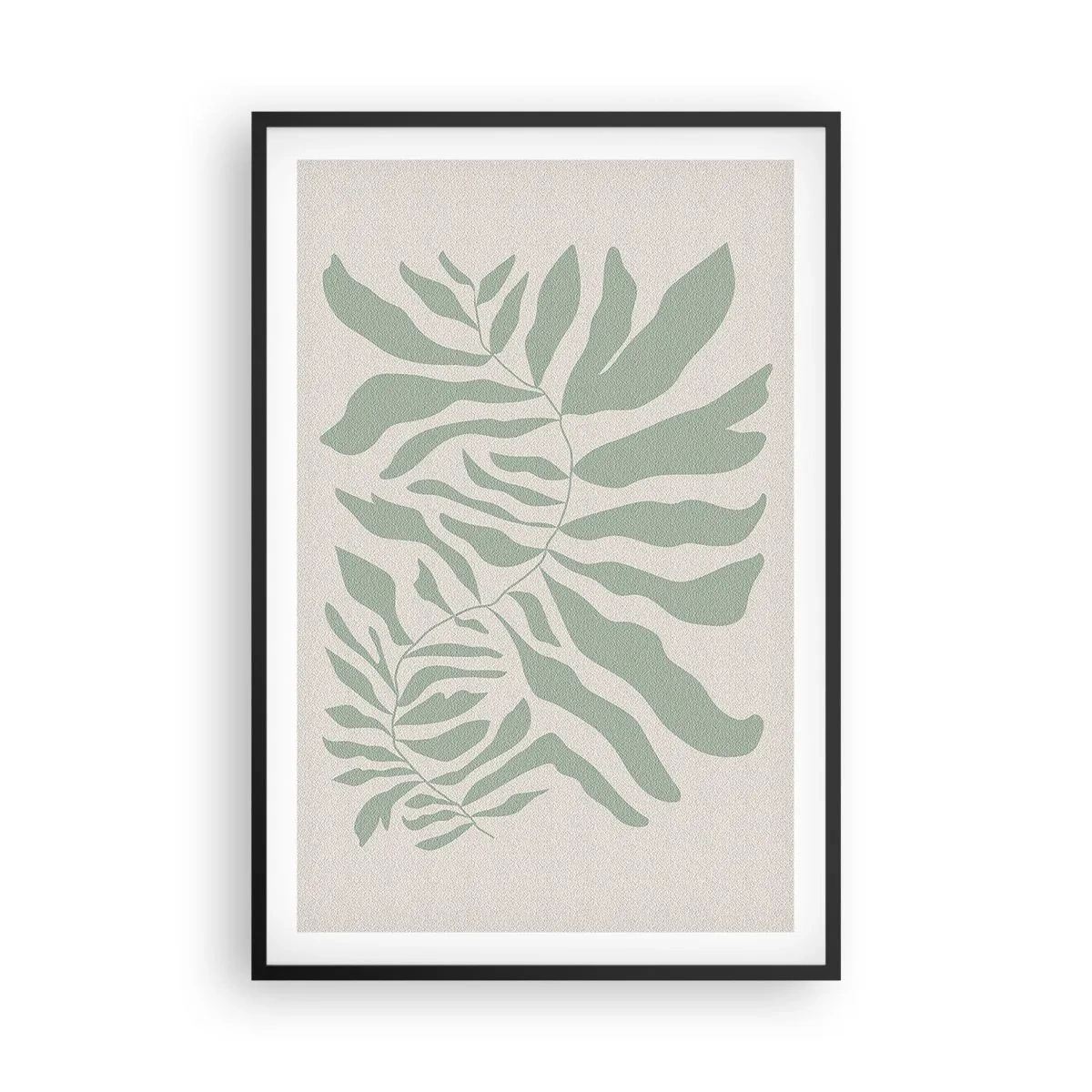 Poster in cornice nera - Ramo smeraldo - 61x91 cm