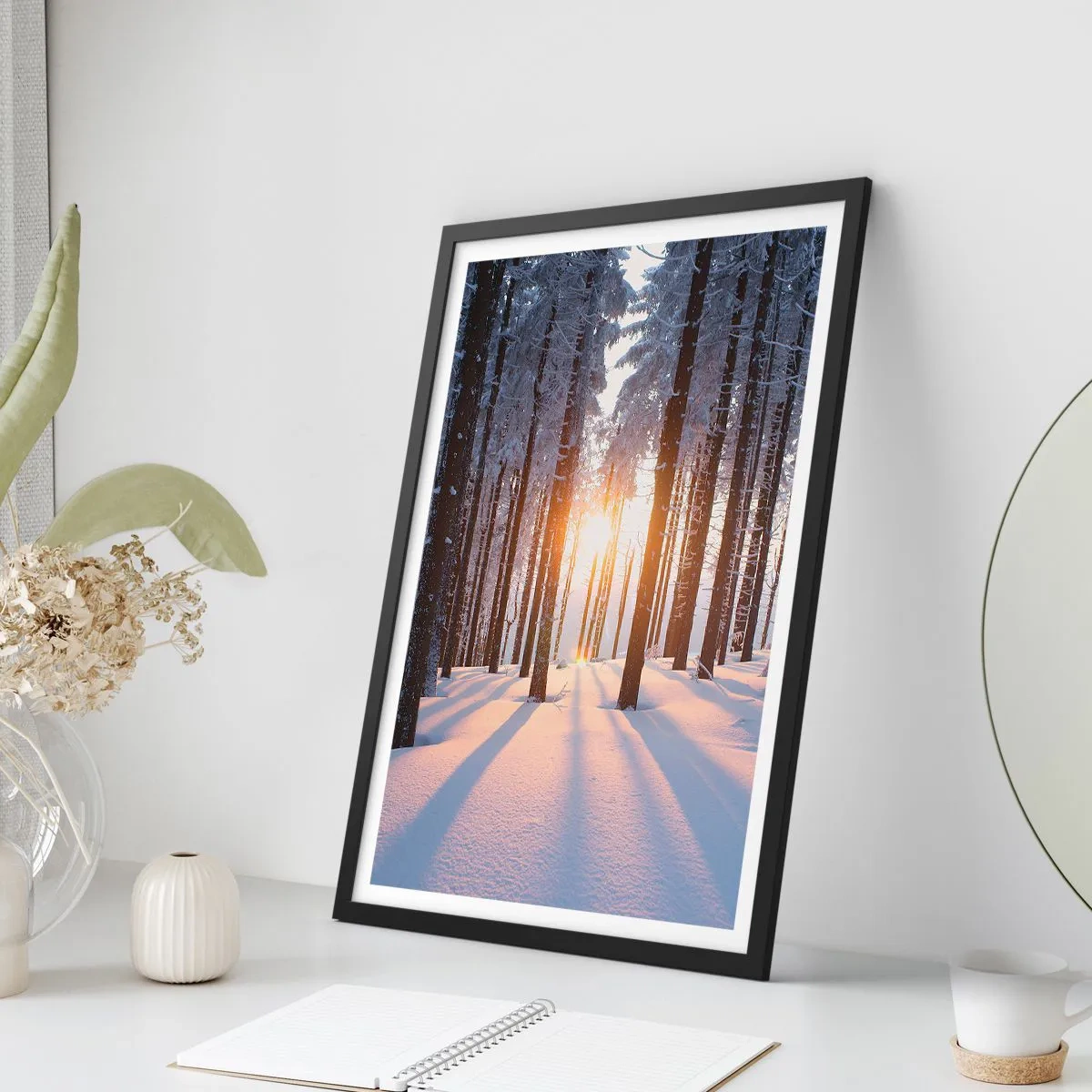 Poster in cornice nera - Decisamente nero su bianco - 30x40 cm