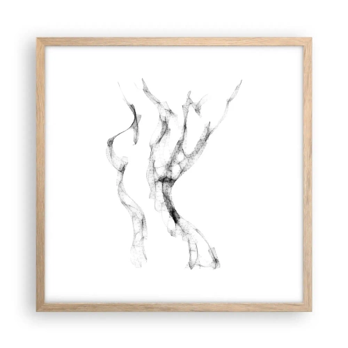 Poster in cornice rovere chiaro - Bella e forte - 50x50 cm