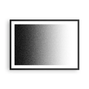 Poster in cornice nera - Gradiente minimalista in bianco e nero al punto - 70x50cm - Verso la luce - Decorazione murale moderna per soggiorno e camera da letto ARTTOR