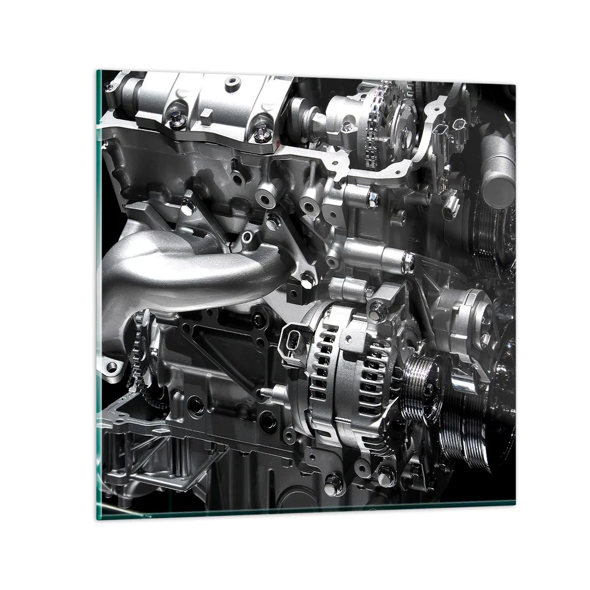 Quadro su vetro - D'acciaio, bello, forte - 30x30 cm