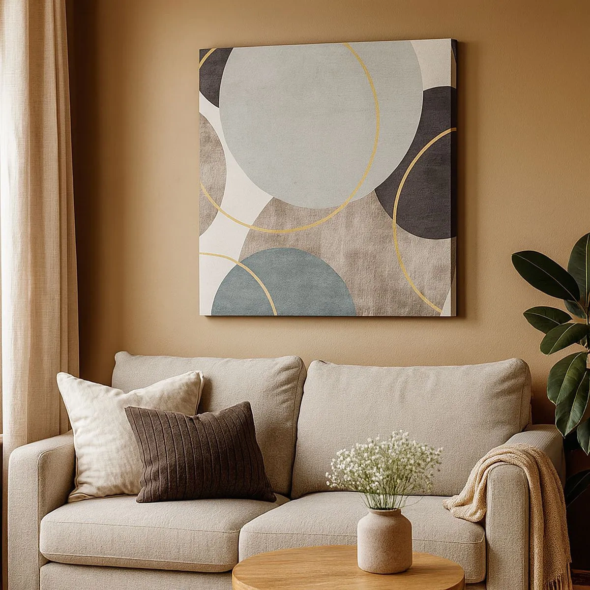 Quadro su tela - Stampe su Tela - Un cerchio dietro l'altro - 30x30 cm