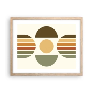 Poster in cornice rovere chiaro - Nei colori della terra - 50x40 cm