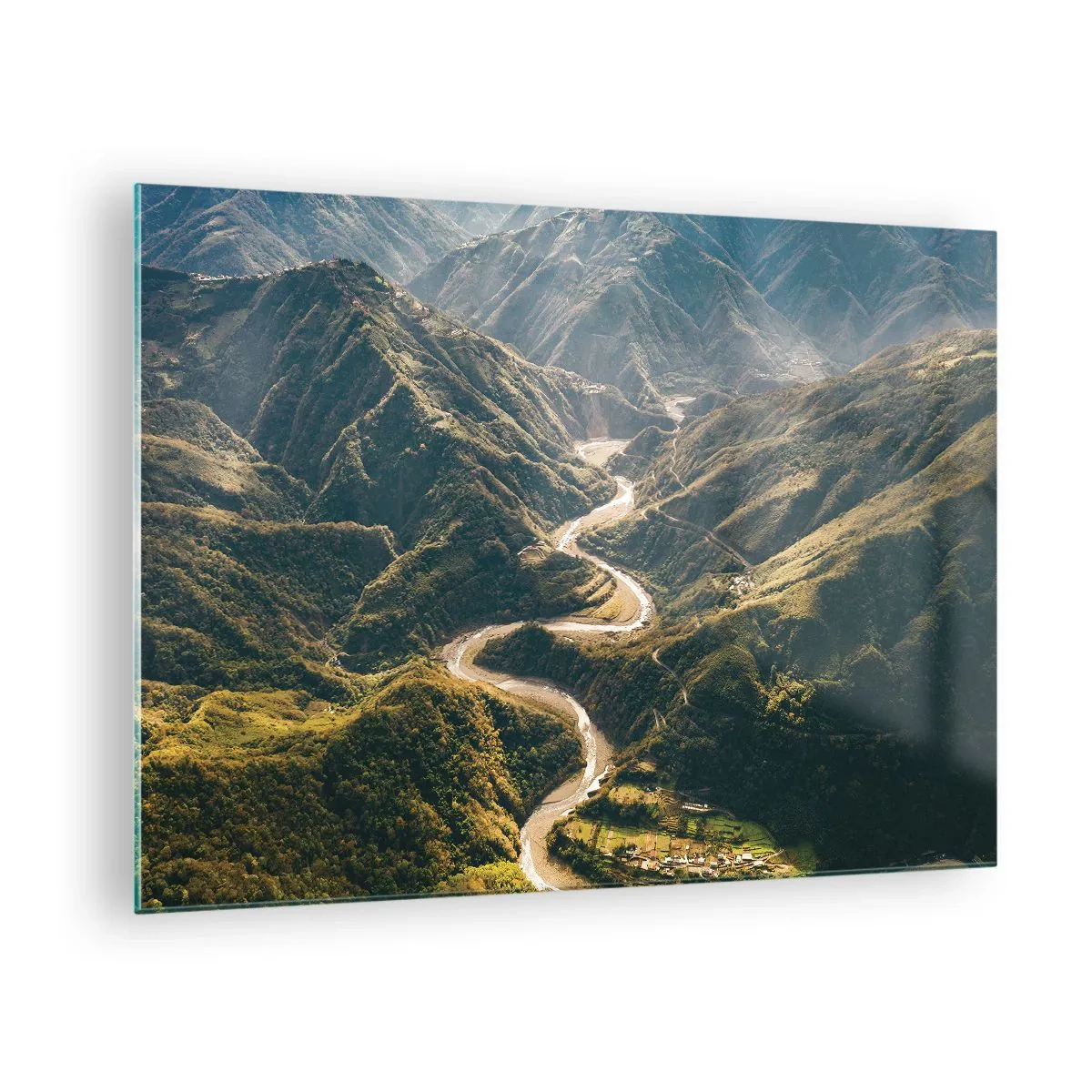 Quadro su vetro - Direttamente dal cuore dei monti - 70x50 cm