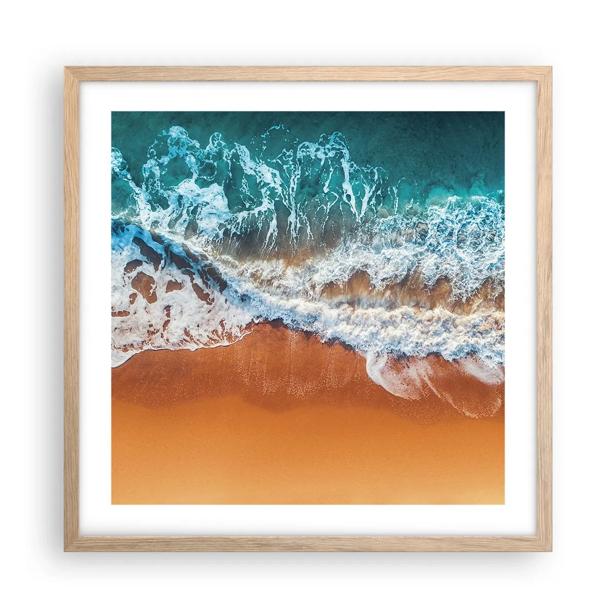 Poster in cornice rovere chiaro - Sempre in coppia - 50x50 cm